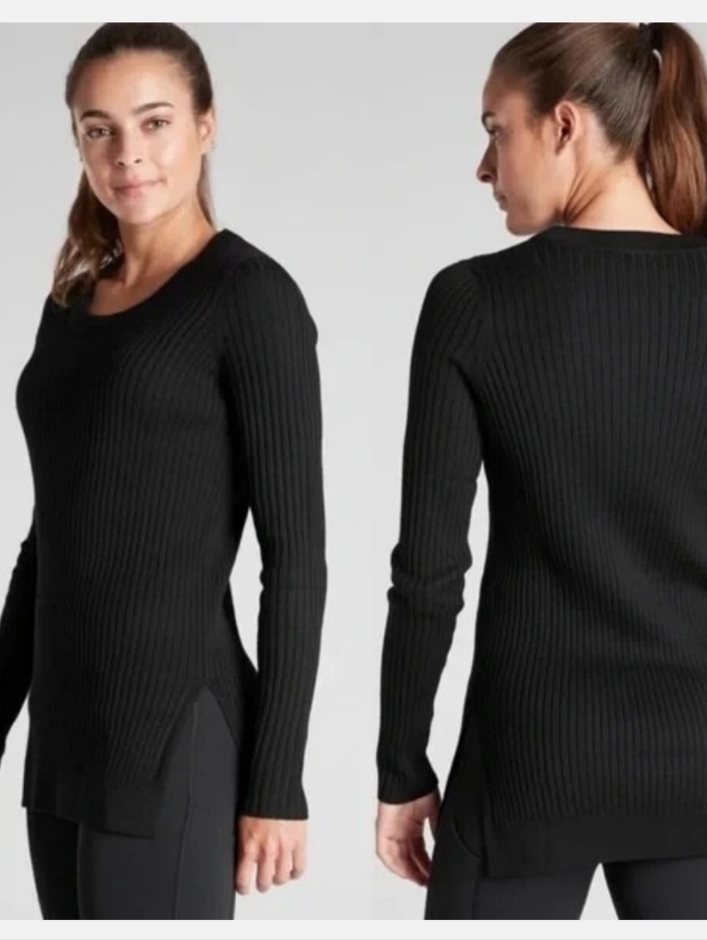Athleta Ribbed Long Sleeve Top